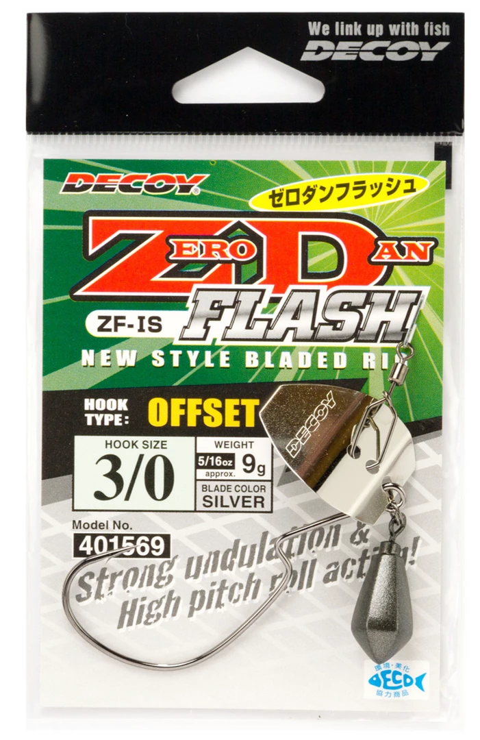 BLADED JIG Decoy Zero-Dan Flash Offset 3 BLADED JIG Decoy Zero-Dan Flash Offset